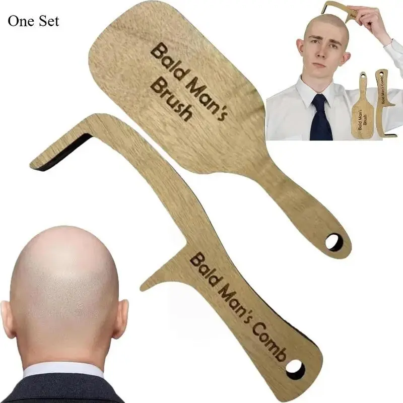 Funny Bald Men Comb Set, Perfect Humorous Prank Gift, Unique Hair Styling Tool, Ideal for Grandpa and Party Tricks, Hair Comb, Unique Design