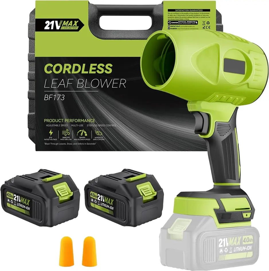 Saker Handheld Storm Power Generator Green CVT Two Batteries One Charger with Tool Box Brushless Motor Efficiency Home Inverter