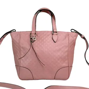 Pre-owned GUCCI Leather Crossbody Bags GG Logo Printed Pink Shima Crossbody Bag with Adjustable Strap and Secure Buckle Closure