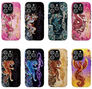 Vintage Skull Leopard Tattoo iPhone Case Aesthetic Y2k Trendy Tiger Collage Phone Casefor iPhone 17 16 15 14 13 121 11 ProMax Plus, suitable for both men and women, Perfect Gift for Women Men