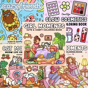 Girly Cute Coloring Book for Adults & Teens – Relaxing Coloring Pages with Bold Easy-to-Follow Patterns, Cozy Girl Moments & Stress-Relief Designs, Perfect Mind-Calming Gift for Self-Care or Friends