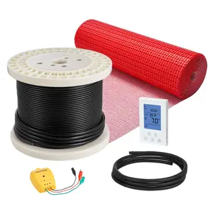 fathersdaygift VEVOR 120 sqft Floor Heating Mat System, 120V Electric Radiant Heated Floor System, with Decoupling Membrane Smart Control Thermostat Alarm, Easy Installation for Tile, Stone, Vinyl
