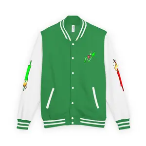 Crypt Apparel Letterman Jacket — 'Crypto Trader' Neon Graffiti Varsity Jacket