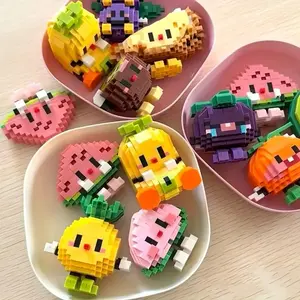 Fruit Food Series Building Blocks Toy Assembly Model Building Kit Desktop Decoration, Avocado Decorations, Christmas or Halloween Gift, Suitable for Family and Friends