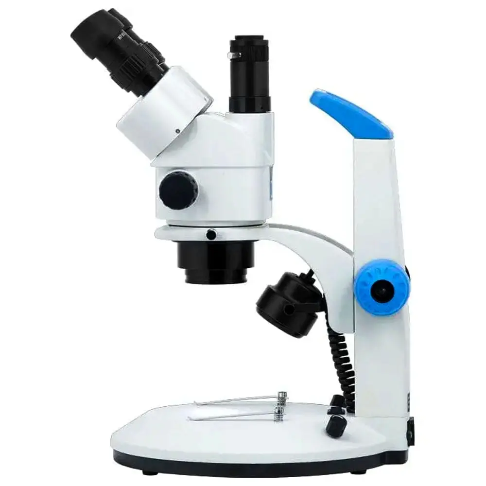 LW Scientific Z4M-TZM7-PA77 C-Clamp Flex Arm Trinocular Stereo Microscope - Aluminum Build, Dual LEDs, High Clarity High Point Eyepiece, Zoom Optics, 180x Max Magnification, Ideal for Medical Pros