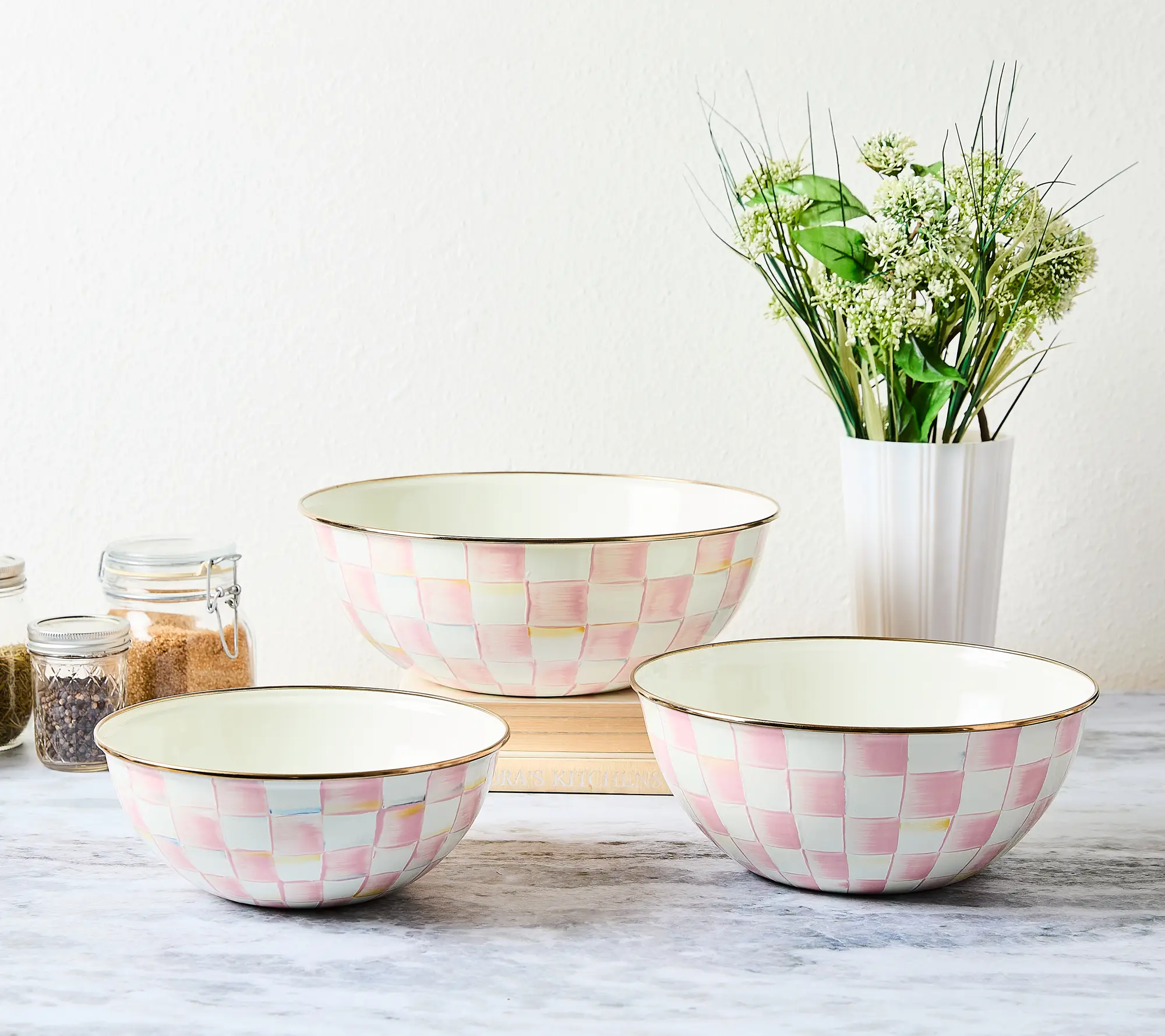 Mackenzie Childs Set of 3 Mixing Bowls Kitchenware Ceramics