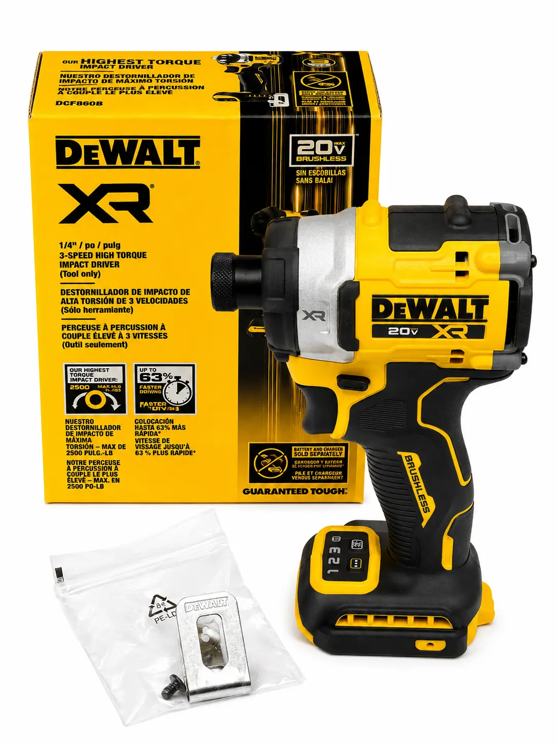 20-Volts MAX XR Lithium-Ion Cordless High Torque 1/4 in. Impact Drill Driver, Compact & Portable Cordless Drills, Professional Power Tool for Versatile Drilling Tasks