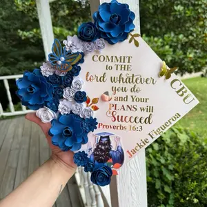 Graduation Cap Topper – Proverbs 16:3 Design