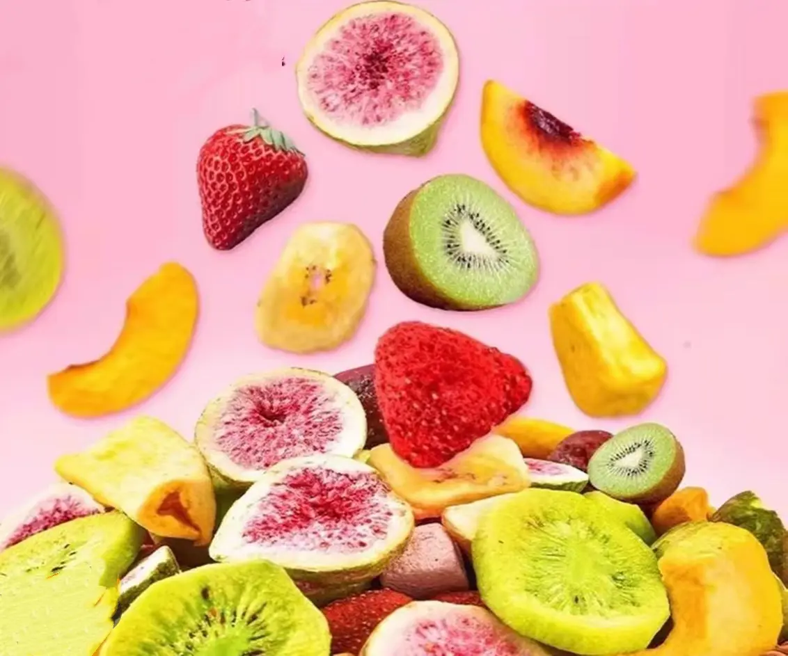 Strawberries, Figs , Mangoes , Apples, Peaches, Dragon Fruits…30 kinds of  Freeze-Dried Fruits & Veggies, Delicious, Crunch Into Nature's Best