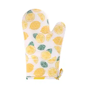 Cotton-Filled Silicone Heat Resistant Gloves Anti-Scald for Microwave Oven Kitchen Stylish Design