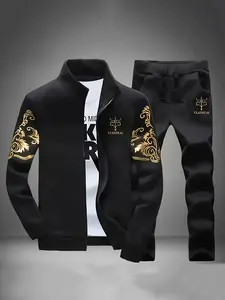 Men's Trendy Cardigan Sweatshirt Casual Sports Suit