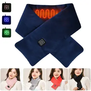Web Based USB Women Men Heating Scarf Temperature Scarf 3 Gears Adjustable USB Charging Heat Control Neck Warmer For Cycling Camping USB Heated Scarf - Temperature Adjustable Heating Scarf