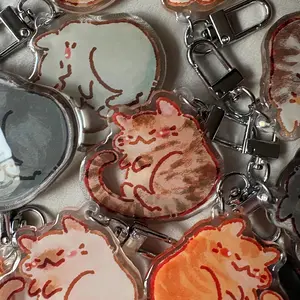 Cat Breed Acrylic Keychain – Double Sided Clear Pet Keyring, Cute Cat Lover Gift, Durable Lightweight Accessory