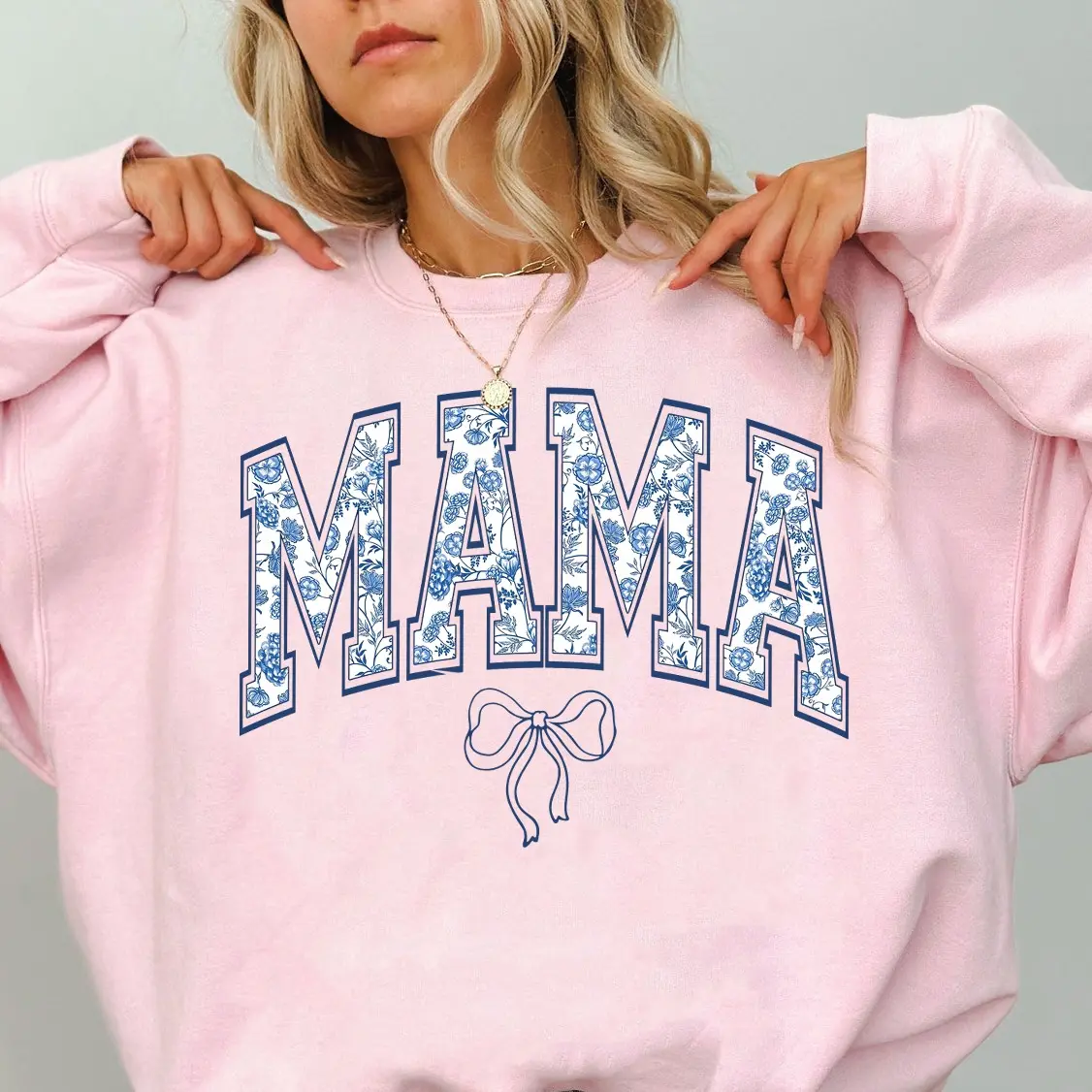 Mama Chinoiserie Coquette Sweatshirt T shirt Hoodie, Mama Coquette Bow Sweatshirt,  Mama Shirt, Mama Varsity, Coquette, Mother's Day Gift, Gifts for Mom