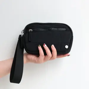 Wristlet Wallets for Women, Nylon Quilted Wallet, Pouch Wristlet, Zippered Card Case with Id Window/Hand Strap Gift for Women, Card Holder Phone Organizer Pouch Wristlet