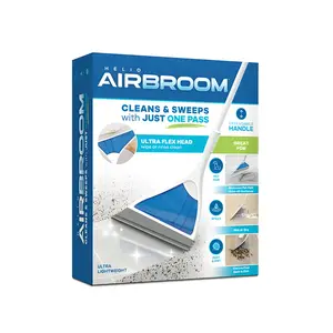 Lightweight Silicone Floor Broom with Built-In Squeegee – Multi-Surface Pet Hair Remover for Hardwood, Tile, Carpet, Rugs, Windows & Indoor Cleaning