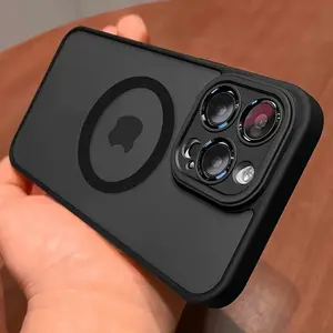 Magic Luxury Matte Translucent Shockproof Protective Case for iPhone 17 Air 16 15 14 13 12 11 Pro Max Plus， Compatible with 16e and wireless charging protection cover