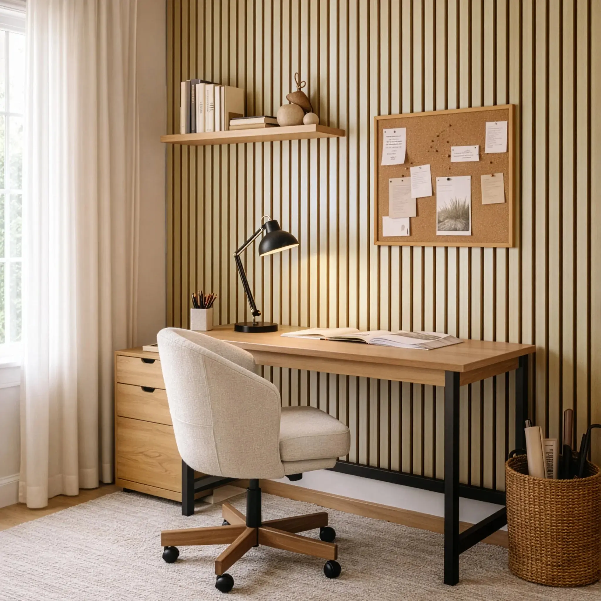 AFD White Oak Extra Wide Acoustic Slat Panels