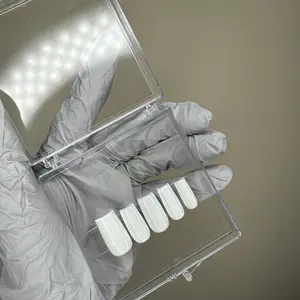 Classic White Press on Set Nail Art Nail Care Manicure Nail Polish Cutics Comfort Evening Flawless Cosmetic