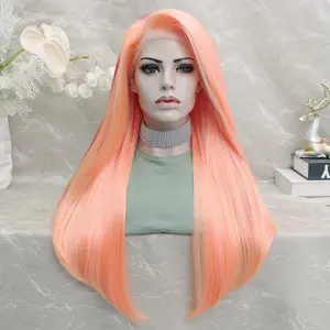 IMstyle Mohito pinky Orange Lace Front wig with unique patern Party 13*2 Free parting-K304-6T008