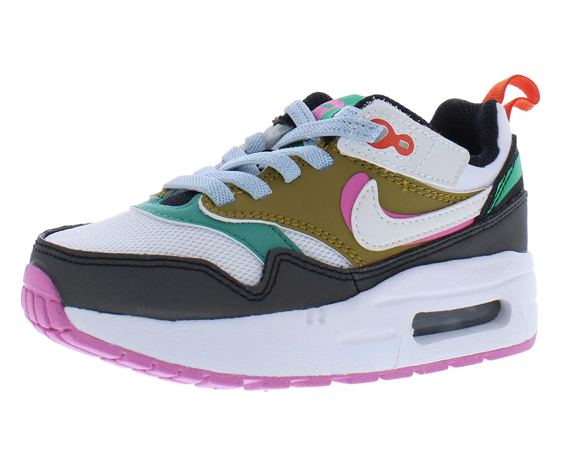 Nike Air Max 1 Easyon SE PS Kids Size Sneakers, Casual Sneakers for Girls, Quick Slip-On Sports Footwear