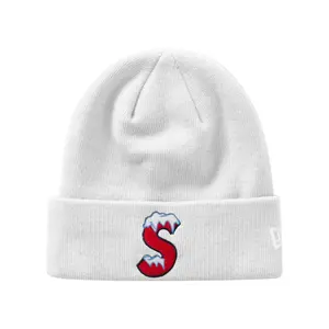 Supreme New Era S Logo Beanie (FW20) White