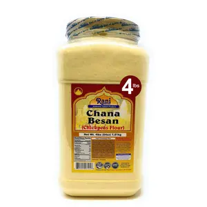 Rani Chana Besan (Chickpeas Flour, Gram) 64oz (4lbs) 1.81kg Bulk PET Jar ~ All Natural | Vegan | Gluten Friendly | NON-GMO | Indian Origin