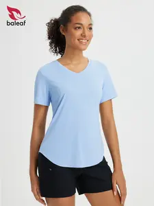 BALEAF Women's Sun Shirts UPF 50+ Short Sleeve UV Protection V Neck Top Moisture Wicking Quick Dry for Hiking Workout Running