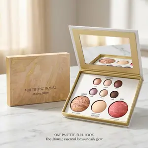 All-in-One Face Makeup Palette Marbled Blush, Highlighter, Bronzer & Eyeshadow shadow eye