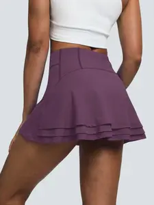 Women's 3-Layer Pleated A-Line Tennis Skirt, High-Waisted Butt-Lifting Athletic Skort with Pockets, Anti-Chafe & Secure Fit for Yoga & Sports, Lightweight Athletic Skirts, High Waisted Skorts, Stretchy Skorts
