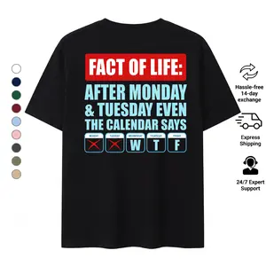 Funny Corporate Humor Shirt | After Monday Tuesday WTF Calendar Tee | Sarcastic Office Work Graphic T-Shirt