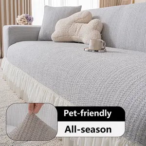 Winter Cotton Sofa Cover, Anti-Slip Full Wrap Seat Pad, Universal Fit, Hand Washable, Pet Friendly, No Odor, Washable Sofa Slipcover