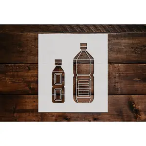Plastic Bottles Stencil - Art and Wall Stencil