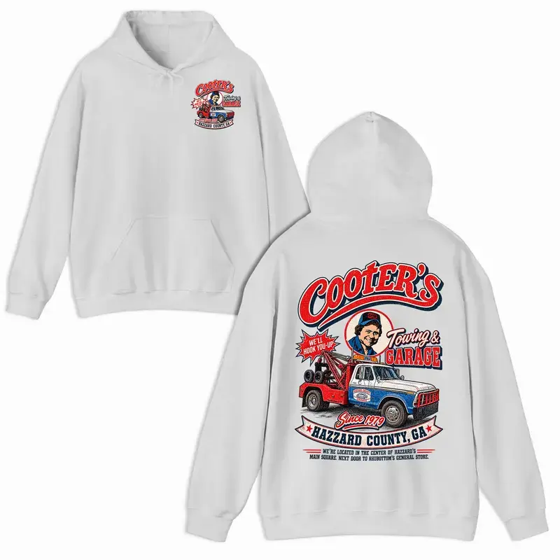 Cooter's Towing Hazzard County Hoodie, T-Shirt, Sweatshirt Hoodie, Casual Hoodie for Men & Women, Graphic Hoodie, Unisex Pullover Hoodie