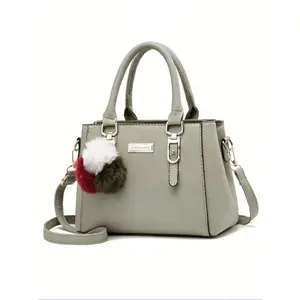 Women's Purse, Elegant Embossed Purse Square Bag, Fashion Letter Label Zipper Handbag – Viral TikTok Bag Trend, Perfect for Shopping & Travel