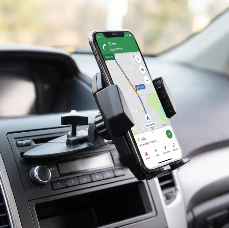 Universal CD Slot Phone Holder for Car – 360° Rotating Adjustable Cell Phone Mount Compatible with iPhone, Samsung & More