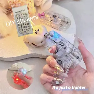 Easter Pre-Easter Activities! Limited Edition Creative Sticker LighterGyro Lighters with Dly StickersWindproof lgnition forDecompression Portable Trendlgnition Artifact