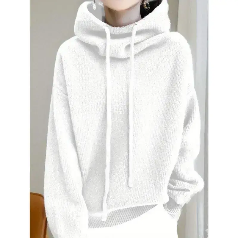 Women's Thickened Sweater - Oversized Loose-Fit Hooded Winter Pullover with Brown Cable- Texture, Warm Casual Sweater for Cold Weather, Cozy Everyday & Formal Outfits (Hand Washable, Solid Brown) - Ideal for Chinese Winter Season, Relaxed Fit with Ribbed Women's Thickened Sweater - Oversized Loose-Fit Hooded Winter Pullover with Brown Cable- Texture, Warm Casual Sweater for Cold Weather, Cozy Everyday & Formal Outfits (Hand Washable, Solid Brown) - Ideal for Chinese Winter Season, Relaxed Fit with Ribbed