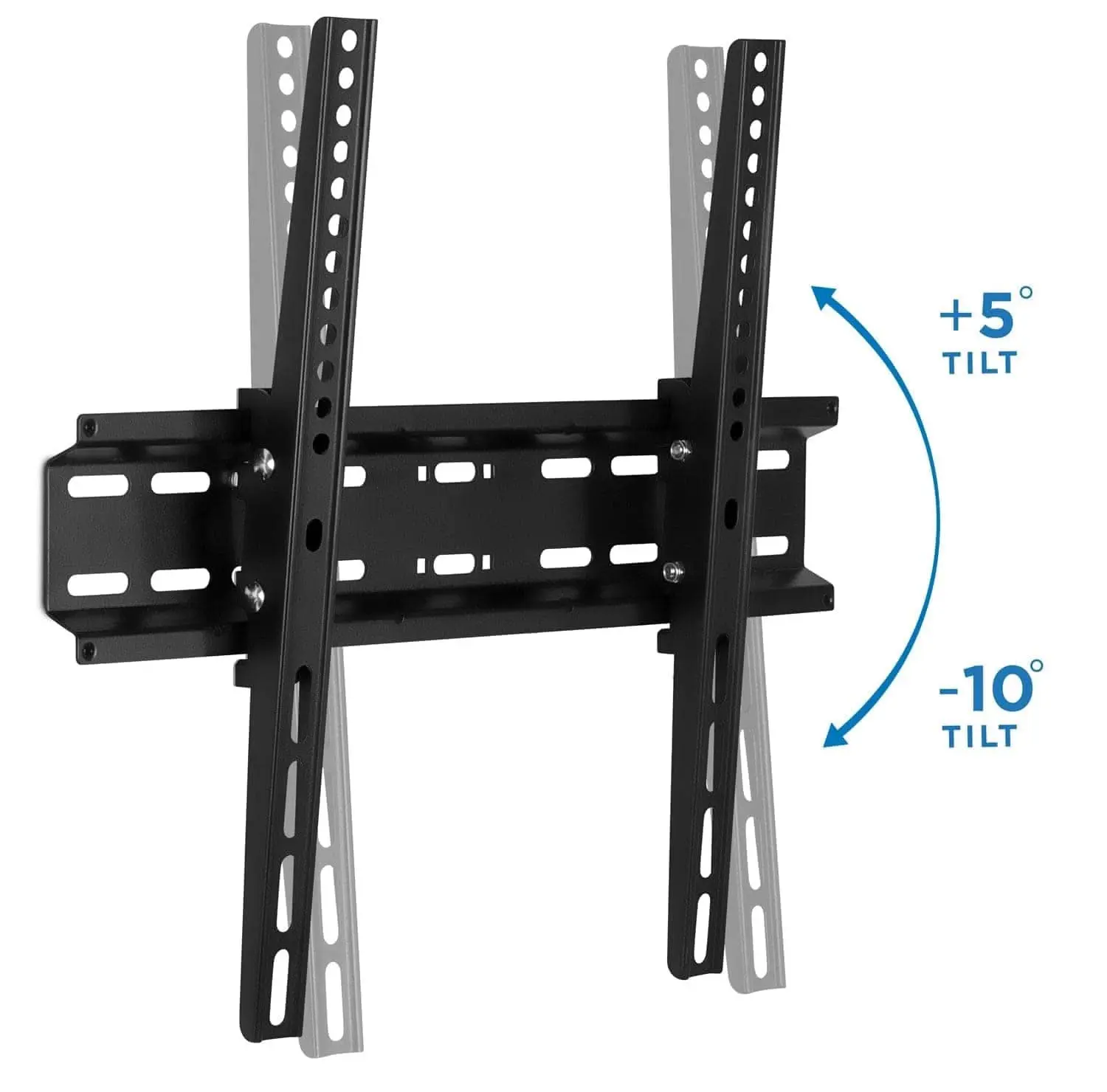 Mount-It! Low Profile Tilt TV Wall Mount for 32–55 Inch TVs, Ultra Slim Flush TV Mount Under 2", Holds 77 lbs, VESA 200x200–400x400