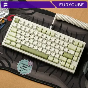 FURYCUBE F75 Ultra 75% Creamy Custom Mechanical Keyboard | Gasket + Bottom Mount, Ball-Bearing Quick AssemblyCNC Aluminum, 5-LayerDampening,wireless (BT/2.4G/USB-C),RGB Backlight,Gaming keyboard For Laptop Computer, PBT Keycaps 3/5Pin, BlackFriday