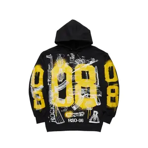 Nesta Black Graphic Hoodie