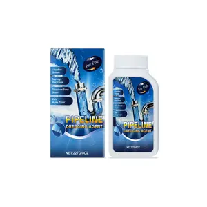 Drain Cleaner for Kitchen & Bathroom Sink, Pipe Cleaning, Dissolves Grease Hair Clogs, Effective Drainage Solution, Easy Use Plunger Alternative