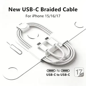 60w USB-C to USB-C Fast Charging Cable, Compatible with iPhone 17/16/15, Galaxy S24/s23/s22, iPad Pro/air, Quick Charge Cord