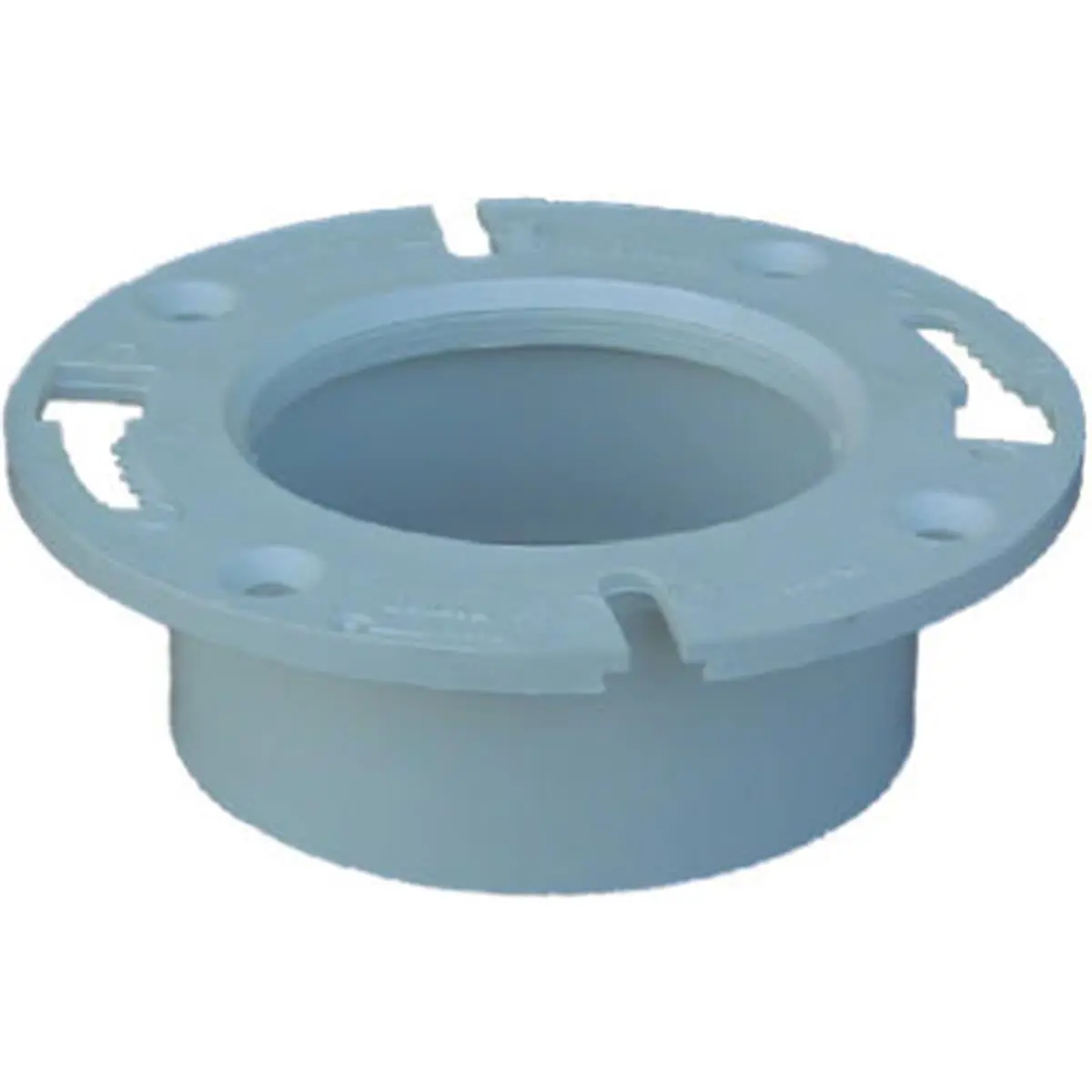 GENOVA PRODUCTS Closet Flange, 4 x 4 in Hub End, White PVC with a Solvent Weld for Schedule 40 Pipe and Toilet Installation