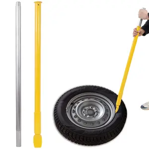 Heavy-Duty Tire Bead Breaker with Slide Hammer | Portable Tool for Car/Truck Tire Changing | Yellow Impact Handle