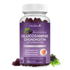 (2 Pack) Glucosamine Chondroitin Gummies - Extra Strength Joint Support Supplement with MSM & Elderberry for Natural Joint, Antioxidant Immune Support for Adults, Men & Women
