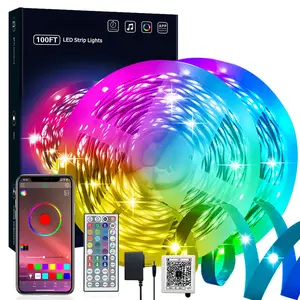 LED Strip Lights, RGB LED Lights with App Control Remote, 64 Scenes and Music Sync LED Strip Lighting for Bedroom, Living Room, Kitchen, Party