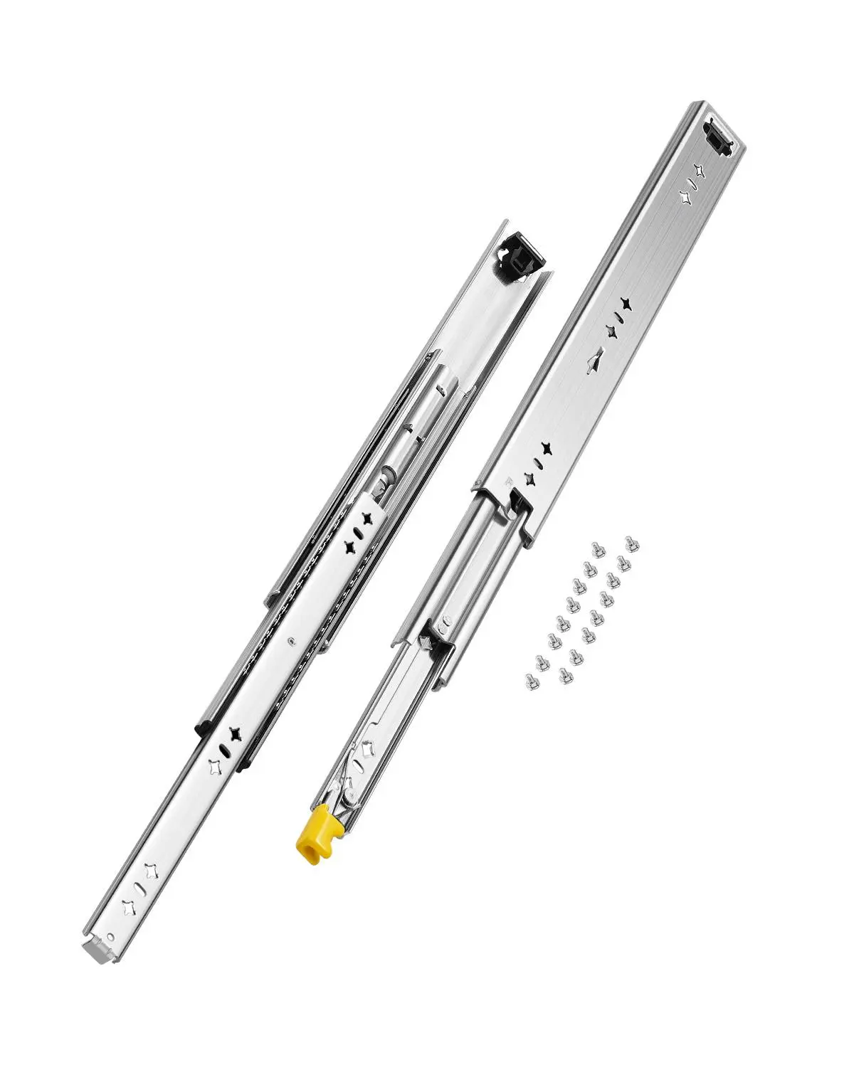 【summerfinds】VEVOR Set of 2 Drawer Rails, Full Extension, Available in Various Sizes from 16 to 60 inches, 250 lbs Weight Limit, Locking Mechanism, Ball Bearing Side Mount Drawer Slide Rail, All Steel Sliders, Anti-Slip Anti-Rust Sliders, Shelving, Ve, Ve