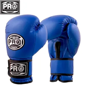 ProBoxing Leather Boxing Gloves – (Blue) – Training Boxing Gloves for Boxing, MMA, Muay Thai & Sparring – Durable Genuine Leather, Wrist Support, Impact Protection