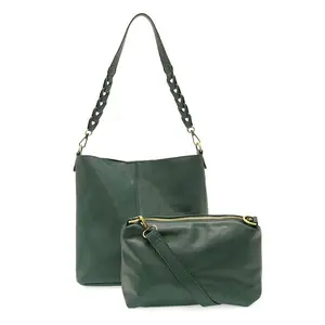 Joy Susan Tessa Convertible Hobo with Link Shoulder Strap in Dark Teal